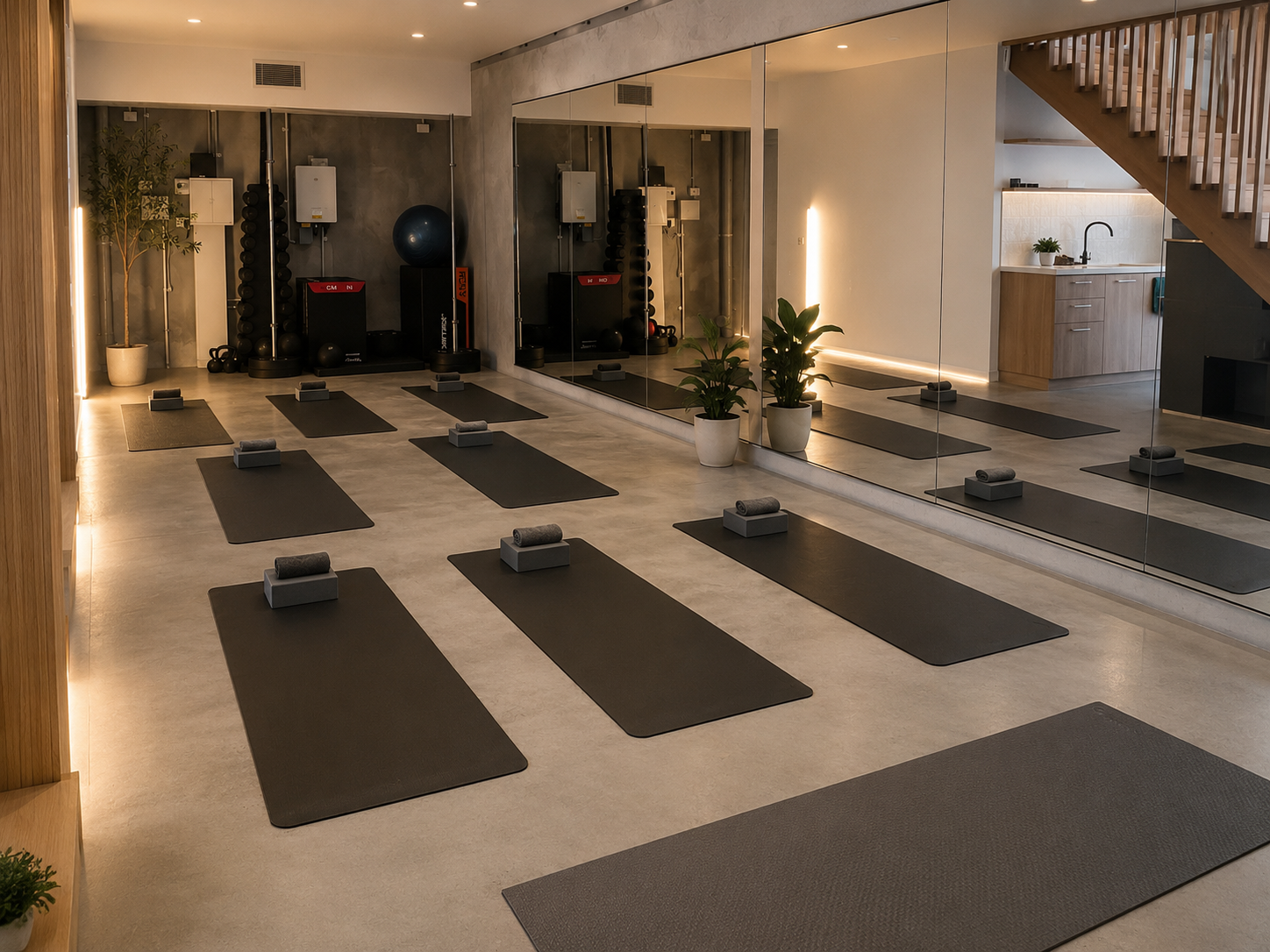 The mat studio at Ocean Studio Pilates