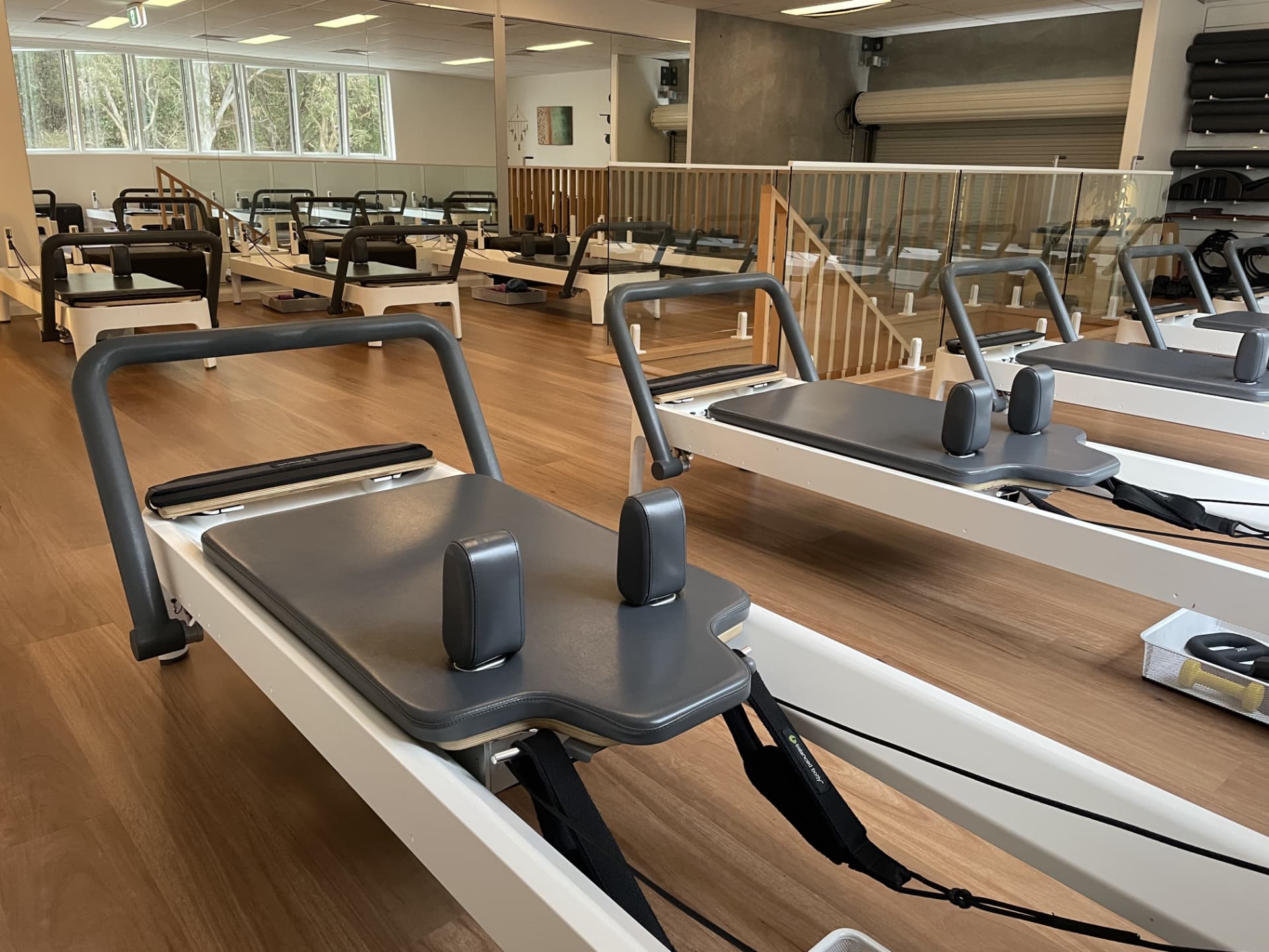 A Reformer session at Ocean Studio Pilates